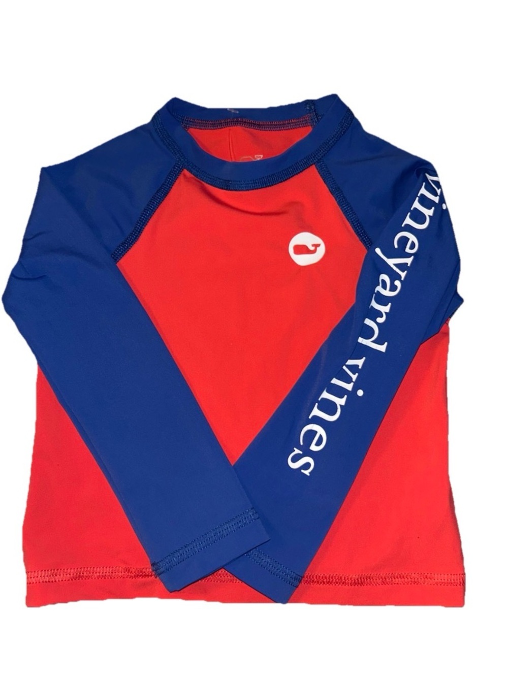 Vineyard Vines Kids' Red & Blue Long-Sleeve Rash Guard Sz 2 Toddler